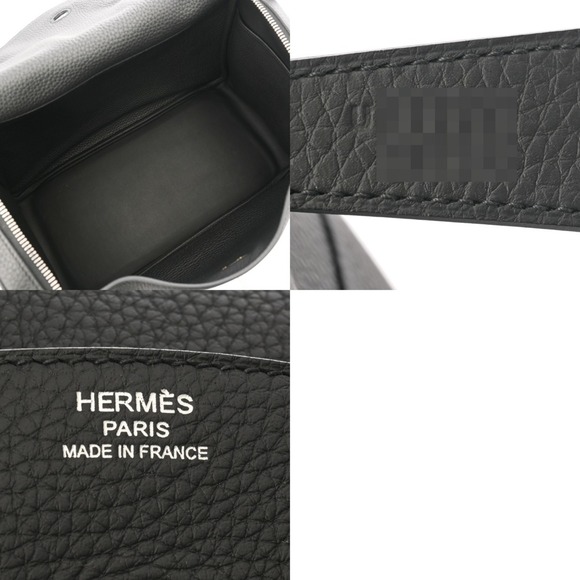 HERMES Lindy 30 Black U Stamp (circa 2022) Women's Taurillon Clemence Leather... - Picture 11 of 11